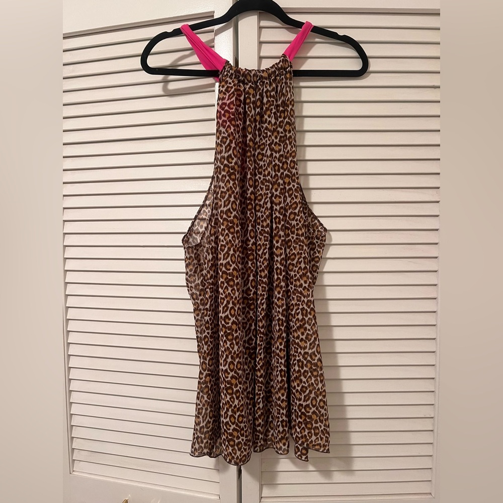 Victoria's Secret Animal Print Back Tie Tank Top